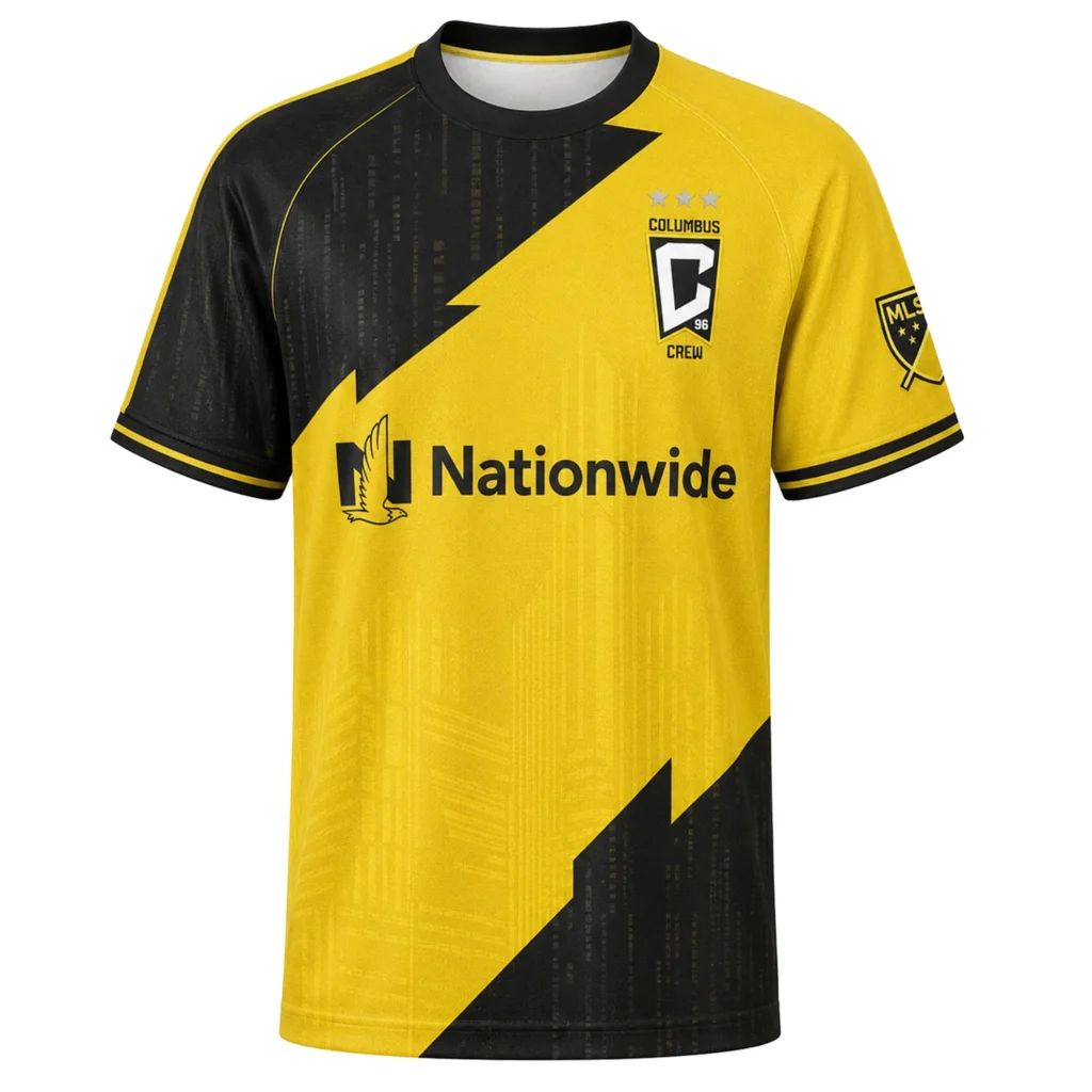 Columbus Crew Custom Jersey – Dynamic Black & Yellow Style