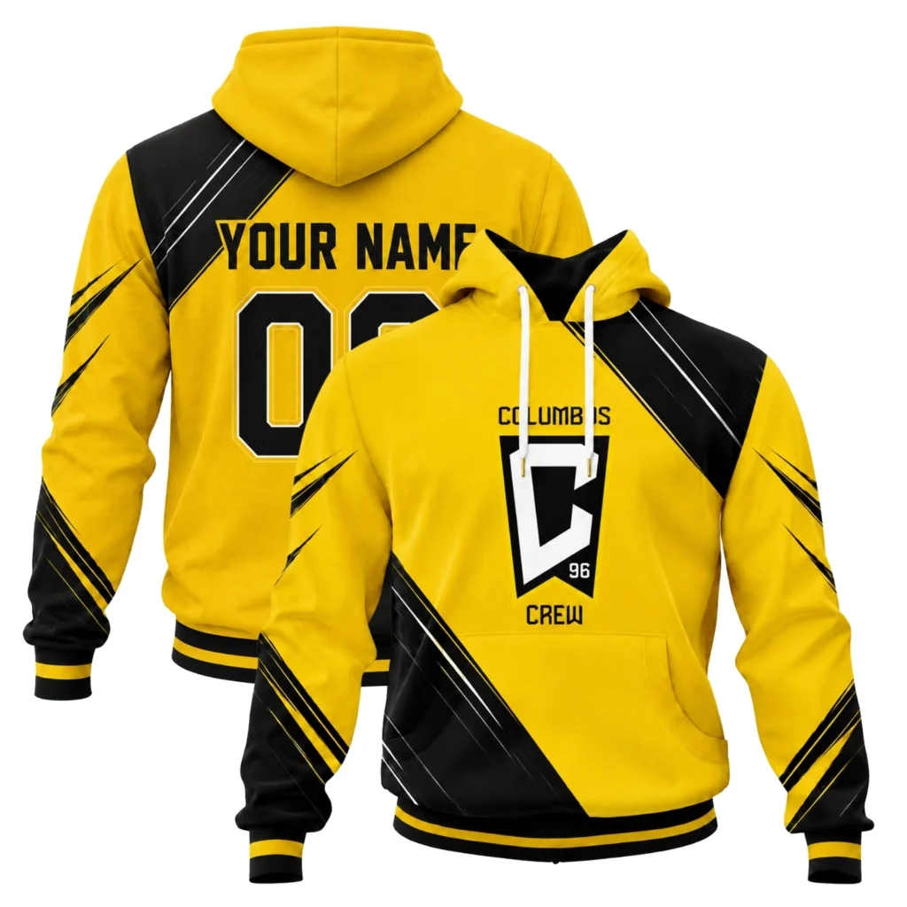 Columbus Crew Hoodie Custom Bold Black Gold Style