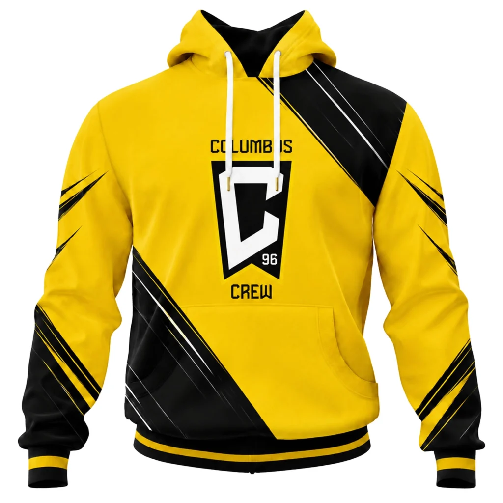 Columbus Crew Hoodie Custom Bold Black Gold Style