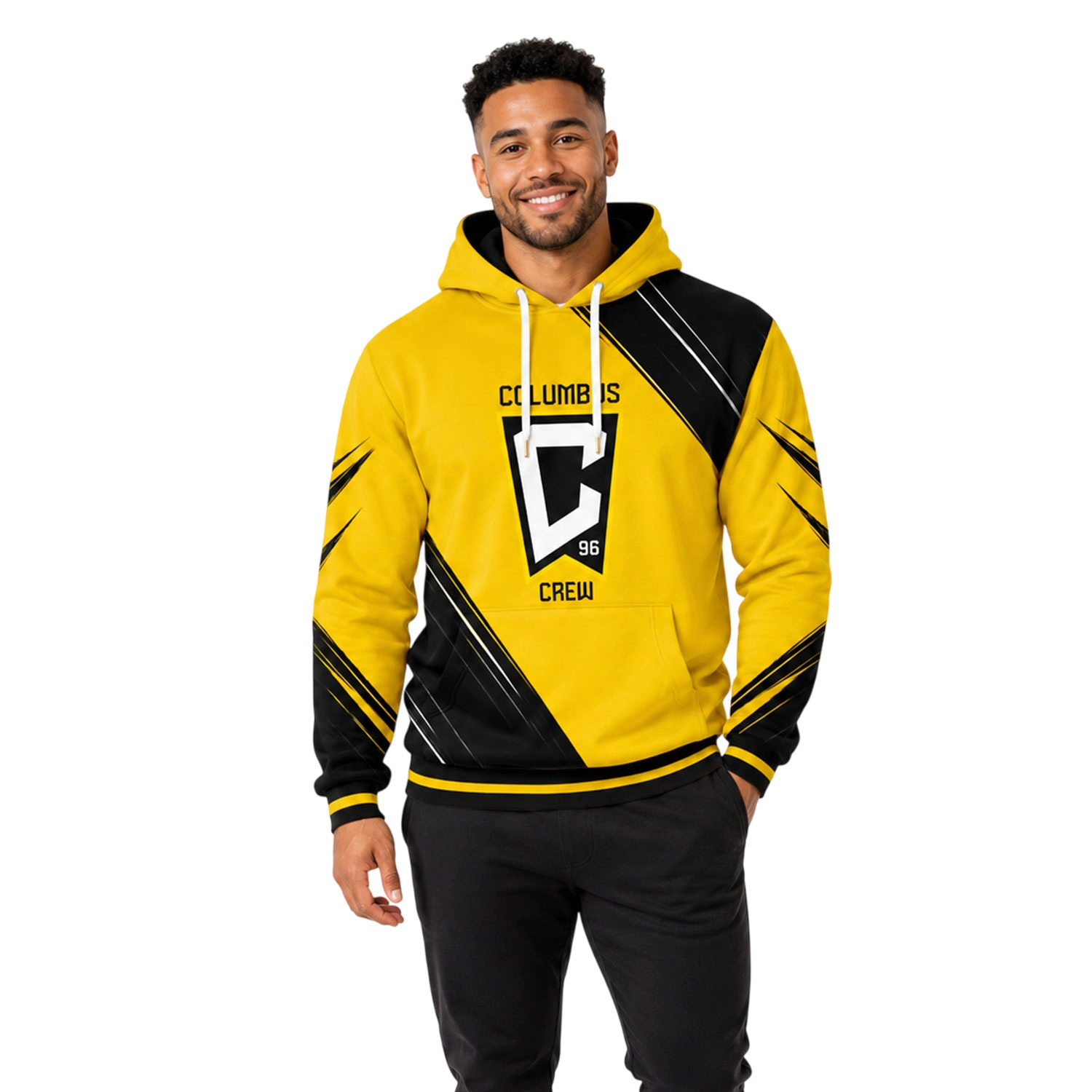 Columbus Crew Hoodie Custom Bold Black Gold Style