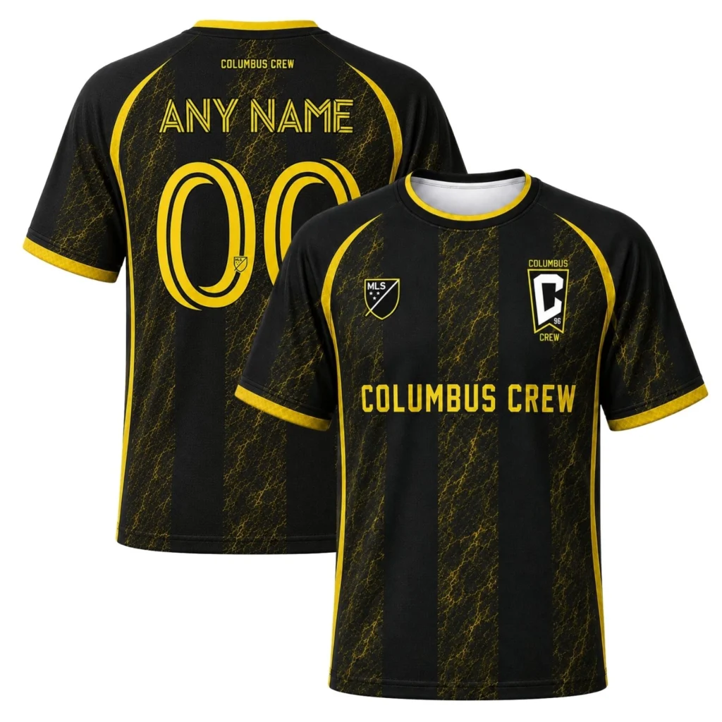 Columbus Crew Jersey Custom – Remarkable Black & Gold Stripes