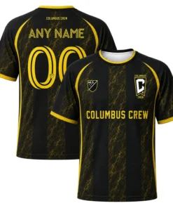 Columbus Crew Jersey Custom – Remarkable Black & Gold Stripes