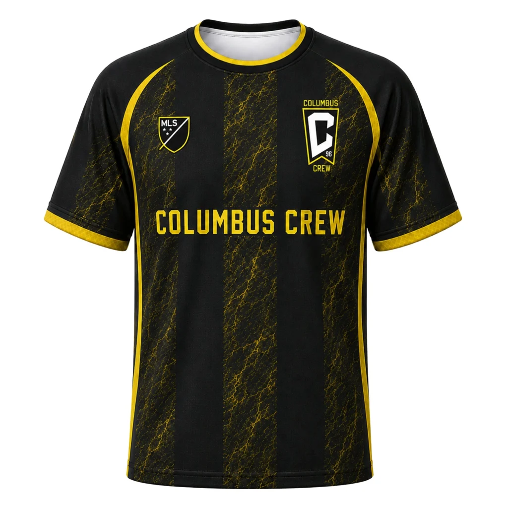 Columbus Crew Jersey Custom – Remarkable Black & Gold Stripes