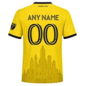 Columbus Crew Soccer Jersey – Stunning Gold Skyline