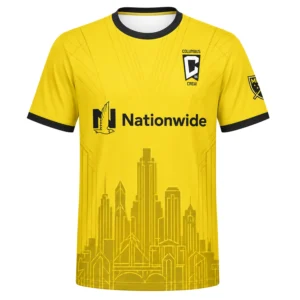 Columbus Crew Soccer Jersey – Stunning Gold Skyline