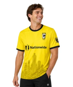 Columbus Crew Soccer Jersey – Stunning Gold Skyline