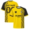 Custom Columbus Crew Jersey – Impressive Geometric Gold Style