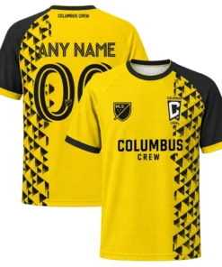 Custom Columbus Crew Jersey – Impressive Geometric Gold Style