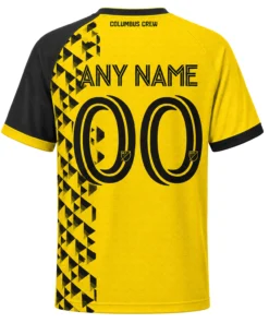 Custom Columbus Crew Jersey – Impressive Geometric Gold Style