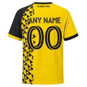 Custom Columbus Crew Jersey – Impressive Geometric Gold Style