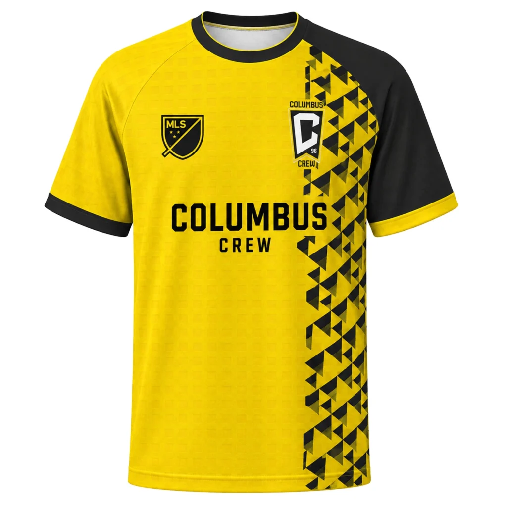 Custom Columbus Crew Jersey – Impressive Geometric Gold Style