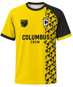 Custom Columbus Crew Jersey – Impressive Geometric Gold Style