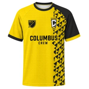 Custom Columbus Crew Jersey – Impressive Geometric Gold Style