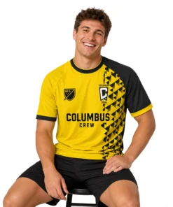 Custom Columbus Crew Jersey – Impressive Geometric Gold Style
