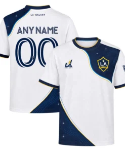 Custom LA Galaxy Soccer Shirt – Elite Navy Curve Design