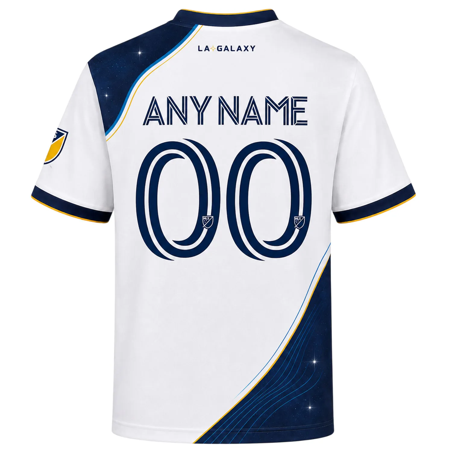 Custom LA Galaxy Soccer Shirt – Elite Navy Curve Design