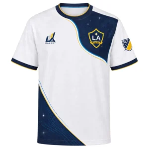 Custom LA Galaxy Soccer Shirt – Elite Navy Curve Design