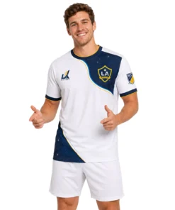 Custom LA Galaxy Soccer Shirt – Elite Navy Curve Design