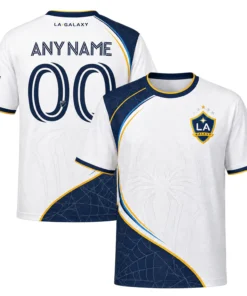 Custom LA Galaxy Spiderman Jersey – Unique Web Pattern Design