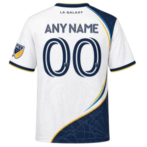 Custom LA Galaxy Spiderman Jersey – Unique Web Pattern Design