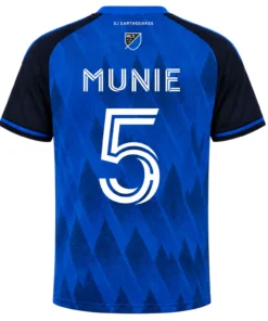 Daniel Munie SJ Earthquake Jersey Sturdy Geometric Blue
