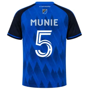 Daniel Munie SJ Earthquake Jersey Sturdy Geometric Blue