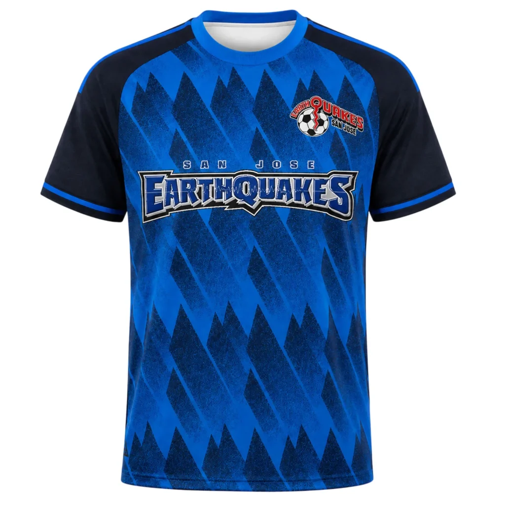 Daniel Munie SJ Earthquake Jersey Sturdy Geometric Blue