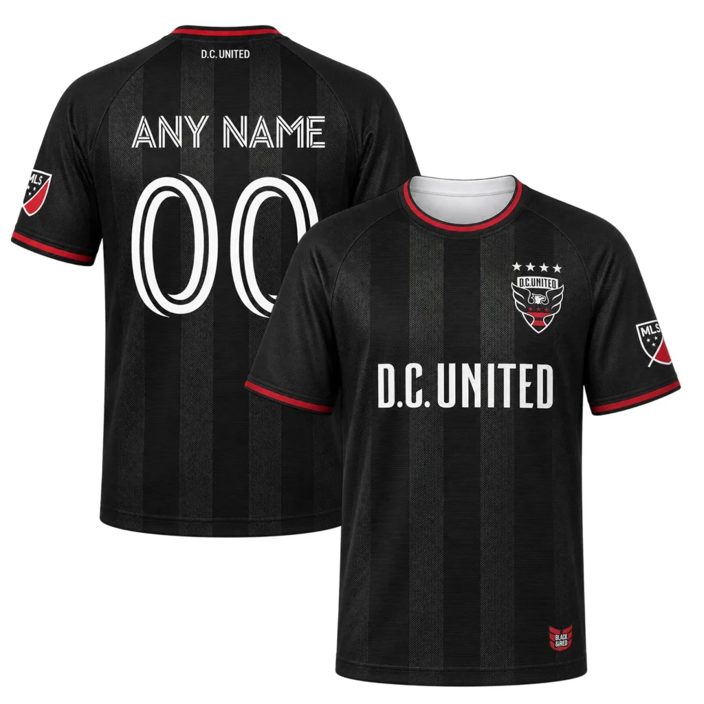 DC United MLS Black Jersey Custom – Elite Fan Edition