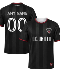 DC United MLS Black Jersey Custom – Elite Fan Edition