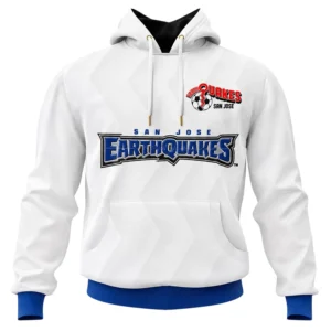 Earthquakes Pullover Hoodie Custom Name and Number Bold Style
