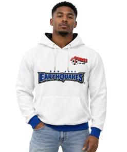 Earthquakes Pullover Hoodie Custom Name and Number Bold Style
