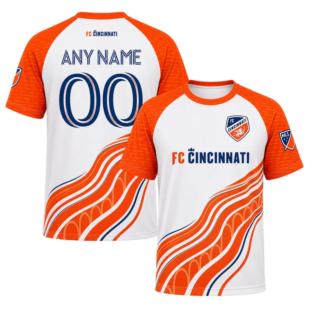 FC Cincinnati Orange White Jersey Custom – Dynamic Design