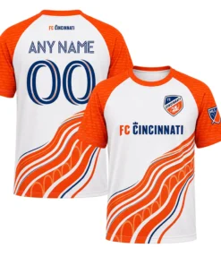 FC Cincinnati Orange White Jersey Custom – Dynamic Design