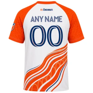 FC Cincinnati Orange White Jersey Custom – Dynamic Design