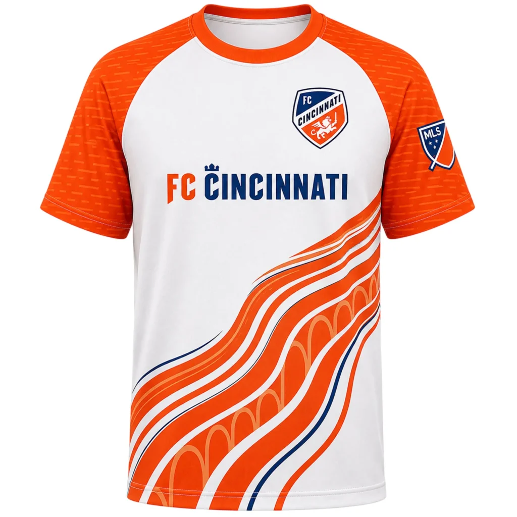 FC Cincinnati Orange White Jersey Custom – Dynamic Design