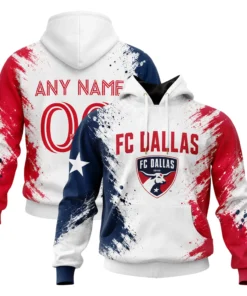FC Dallas Hoodie Custom Name & Number Special Fan Apparel