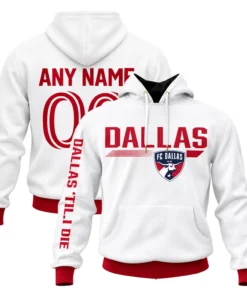 FC Dallas White Hoodie Personalized Gift for Fan
