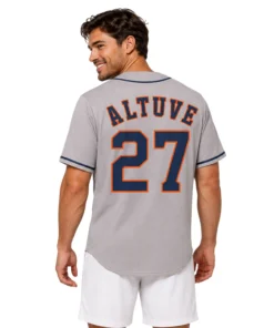 Houston Astros Altuve Baseball Jersey Remarkable Gray
