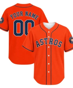 Houston Astros Baseball Jersey Custom Exclusive Orange
