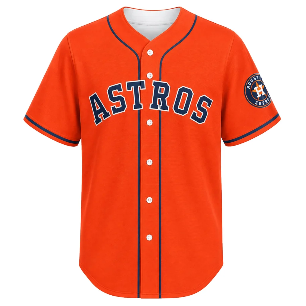 Houston Astros Baseball Jersey Custom Exclusive Orange