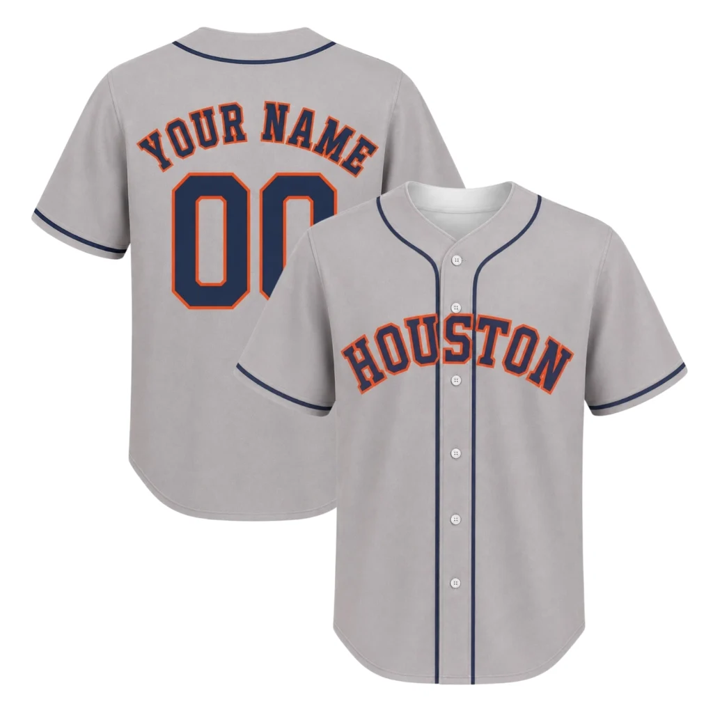 Houston Astros Fan Jersey Custom Vibrant Gray Style