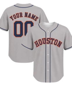 Houston Astros Fan Jersey Custom Vibrant Gray Style