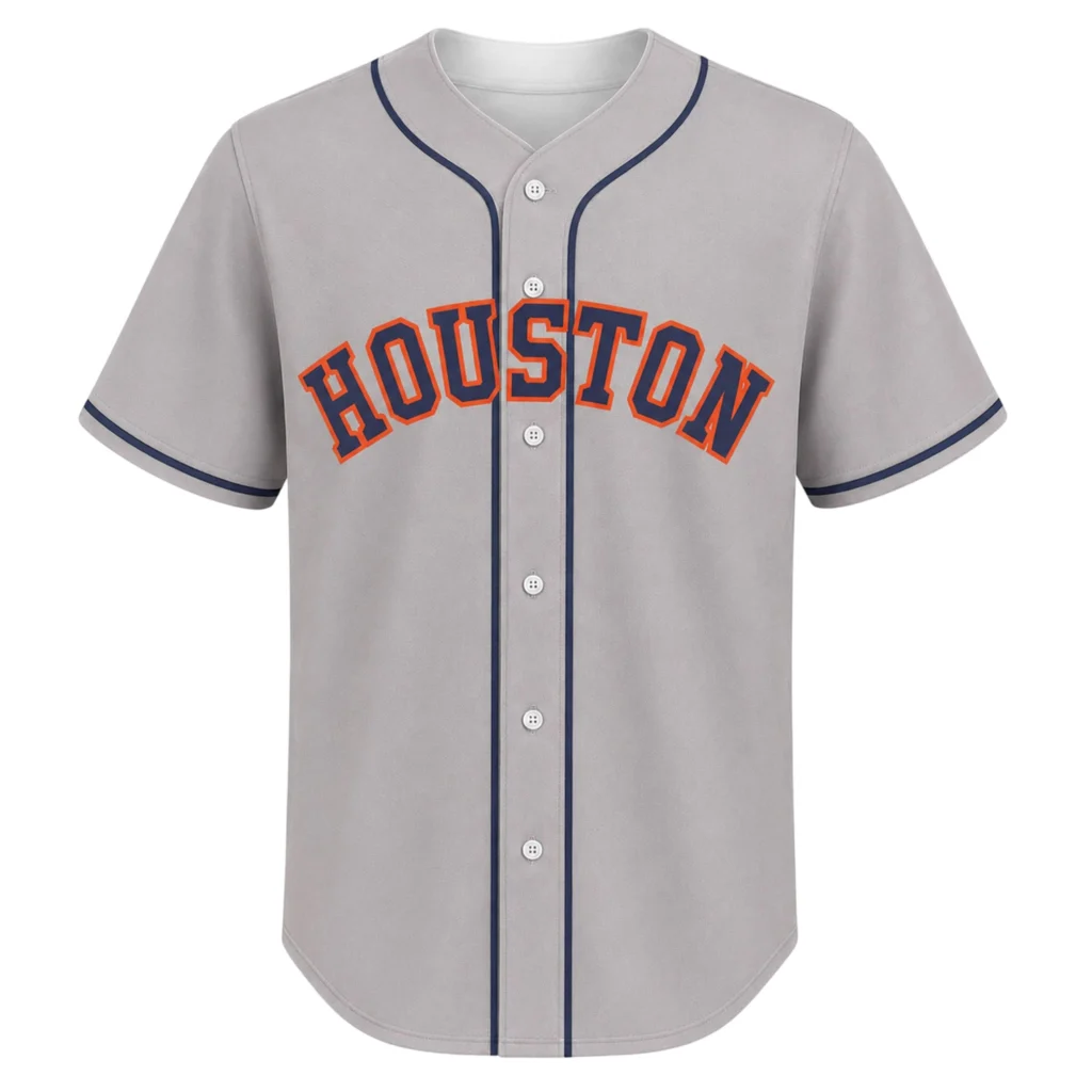 Houston Astros Fan Jersey Custom Vibrant Gray Style