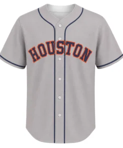 Houston Astros Fan Jersey Custom Vibrant Gray Style