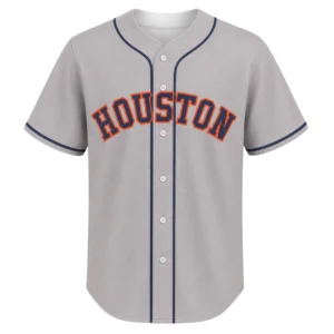 Houston Astros Fan Jersey Custom Vibrant Gray Style