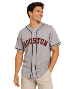 Houston Astros Fan Jersey Custom Vibrant Gray Style