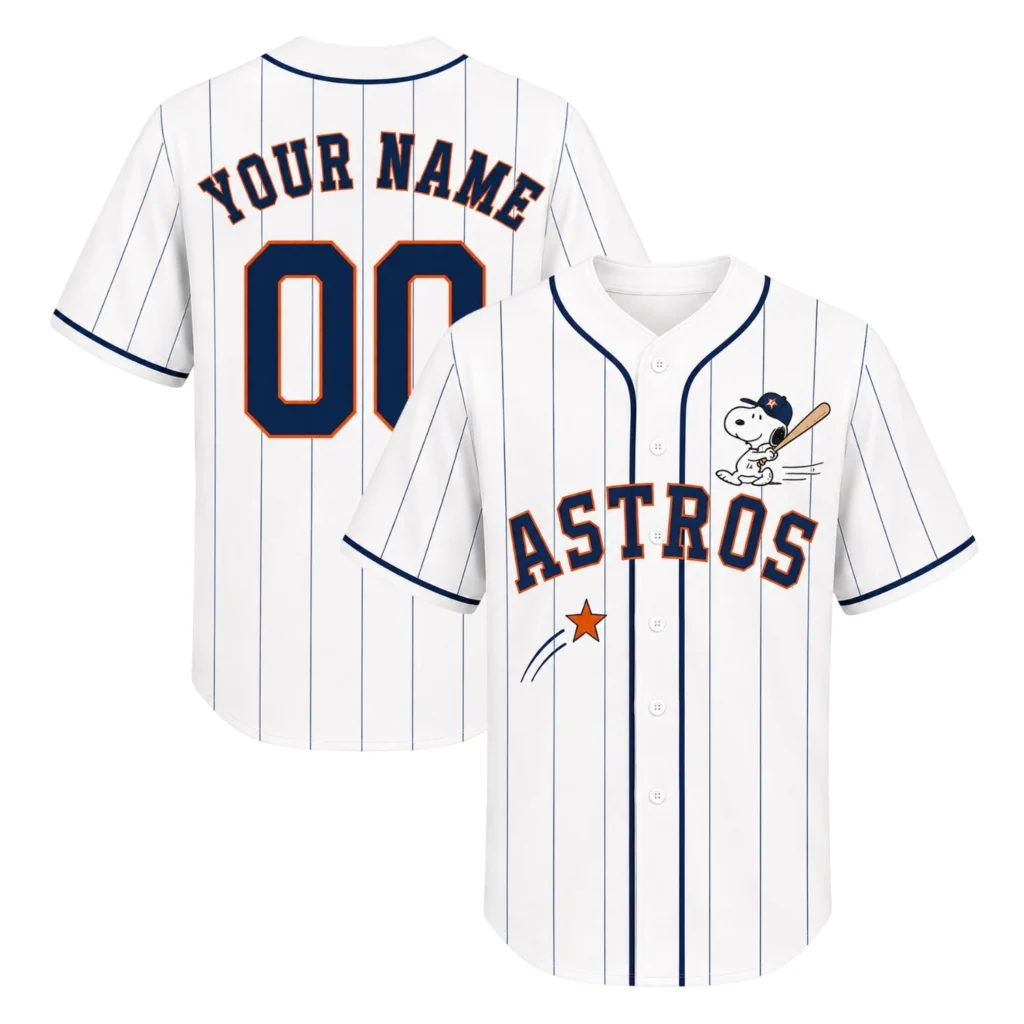 Houston Astros Snoopy Jersey Custom Brilliant Fan Gear