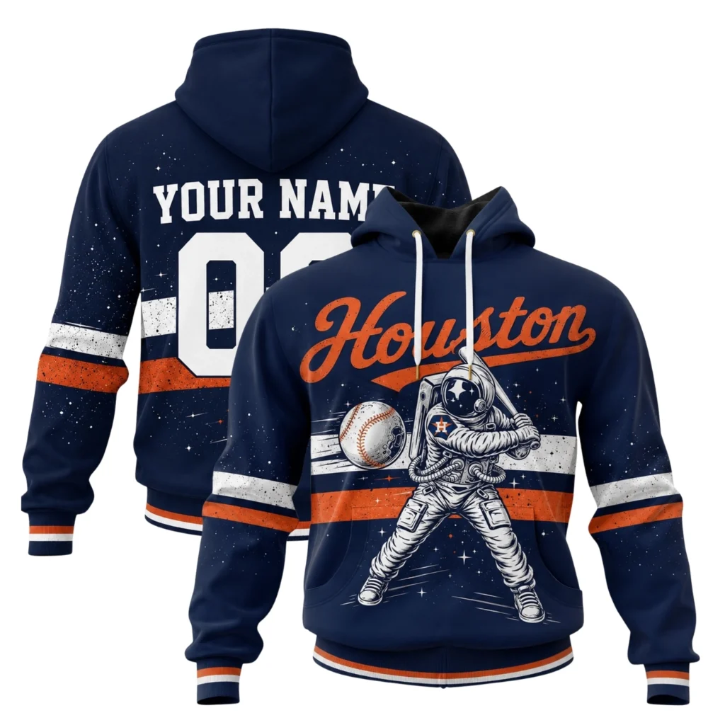 Houston Baseball Hoodie Custom Stunning Space Graphic
