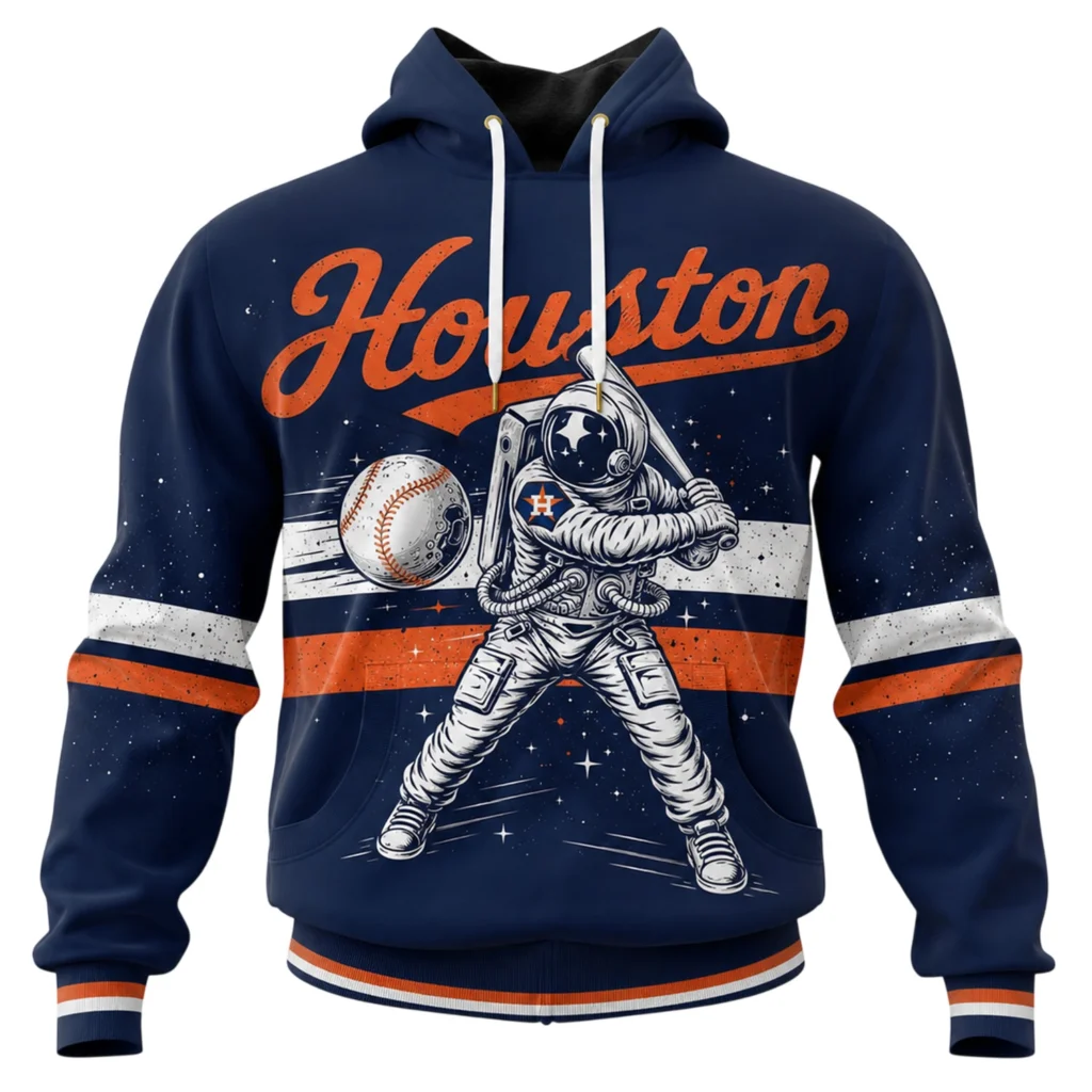 Houston Baseball Hoodie Custom Stunning Space Graphic