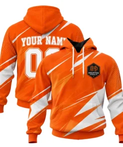 Houston Dynamo Fan Hoodie Custom Unique Geometric Design